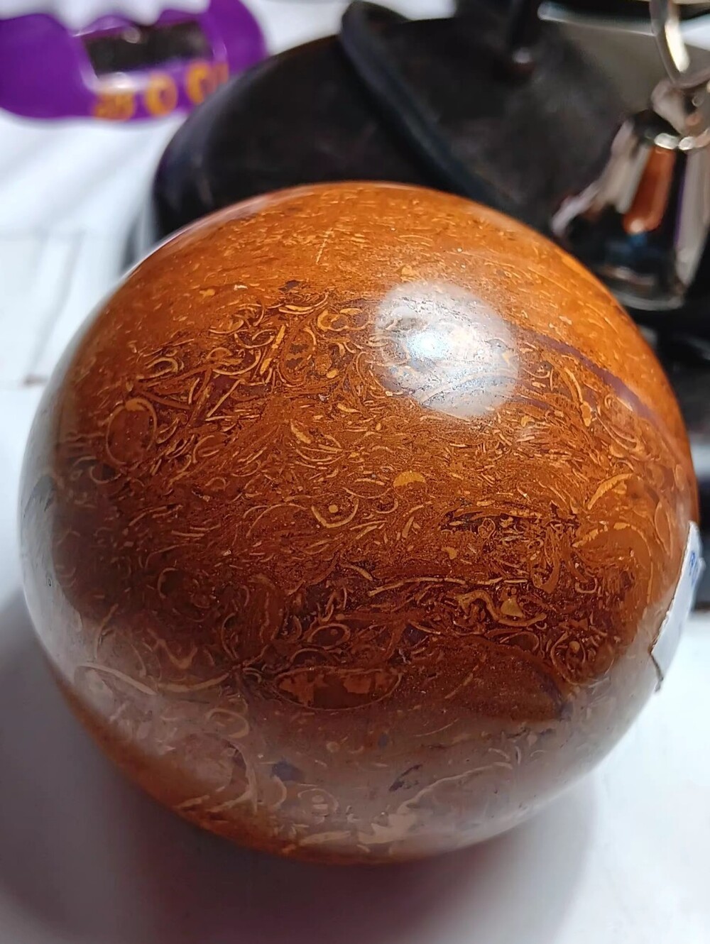 Marium Jasper Healing 775g Sphere On Cat Holder